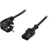 CEE 7/ 7 - C13 power cord with angled plug 1m