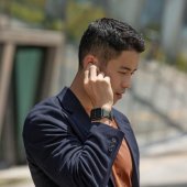 Linus Airosoft Silicone Apple Watch Strap 38/ 40/ 41mm Midnight Black