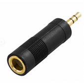 audio adapter 6.3mm - 3.5mm Black