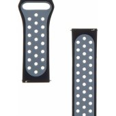 22mm Black/ Grey 267 Double Silicone Band