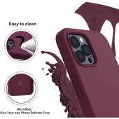 "Soft Silicone Case iPhone 13 Pro" Burgundy