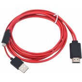 4K 30Hz Ultra HD microUSB to HDMI 2m Red