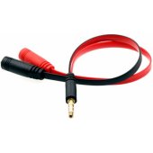 Jack 3.5mm - Jack 3.5mm x2 20cm Black/ Red (ASM-1)