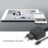 50196 12W 5V 2.4A Micro USB Black