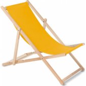 Classic beech deckchair 46943 Yellow
