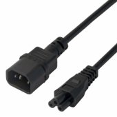 Power cable IEC C14 - IEC C5 0.5m black