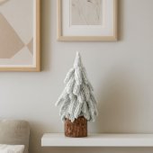 Decorative Artificial Christmas Tree on a Trunk Covered with Snow 30 x