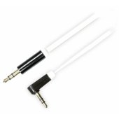 Audio cable angled 3.5mm - 3.5mm 1m white