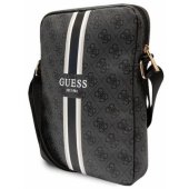 PU 4G Printed Stripes Tablet Bag 10" Black