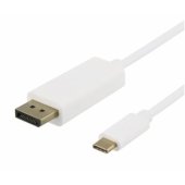 Cable DisplayPort USB-C 4K 1m White