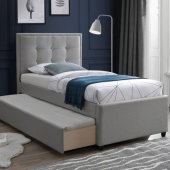 OSWALDO 90x200cm with two mattresses HARMONY UNO Platinum Grey
