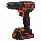 Black & Decker BDCDC18KB-QW, Pistol grip drill, 1 cm, 2.5 cm, 1 cm, 65