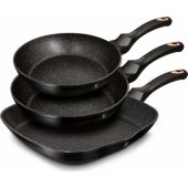 Patelnia Berlinger Haus zestaw Metallic Line Carbon Edition 20 24 28cm