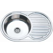 Sink 77x50x18cm Left Silver