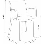 Verona 59x57x86cm White