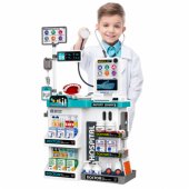 Large Medical Set Medical Table Doctor Lights Sounds Accessories 61 pc