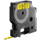 D1 Tape 6mm x7m black on yellow