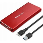 Aluminium Enclosure M.2 SATA USB 3.0 Red 51831