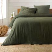 Bed Linen Set ANGELIA Dark Green 240x220cm, 63x63cm