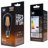 LED Bulb Filament E27 ST64 4W 230V 2000K 400lm COG Smoked