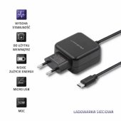 50196 12W 5V 2.4A Micro USB Black