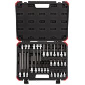GEDORE Red screwdriver socket set, 1/ 2 (black/ red, 32 pieces, TORX, in