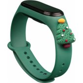 Strap Xmas Xiaomi Mi Band 3 / 4 Christmas Tree - Dark Green
