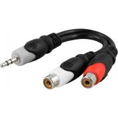 Audio Cable 3.5mm 2xRCA 0.1m