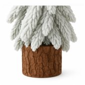 Decorative Artificial Christmas Tree on a Trunk Covered with Snow 30 x